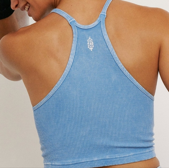 Free People Movement Happiness Runs Crop Light Blue - Picture 4 of 9